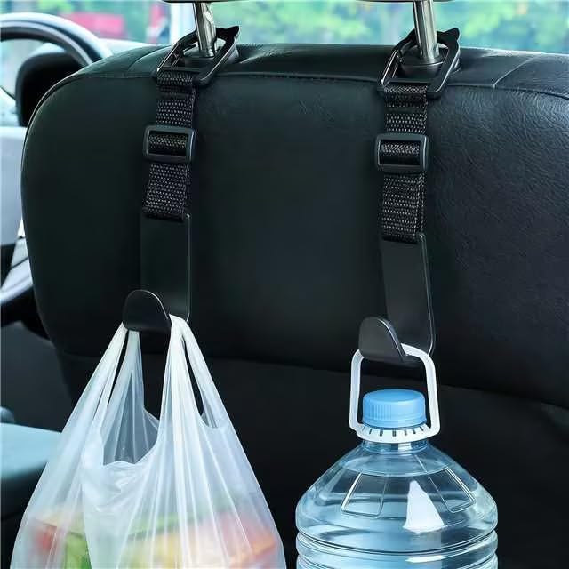 Car Headrest Hooks 4-Pack Anti-drop Hanger Seat Storage for Bags