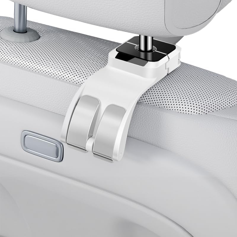 Car Headrest Hooks, 55 lb Load Capacity, Seat Storage Organizer for Bags