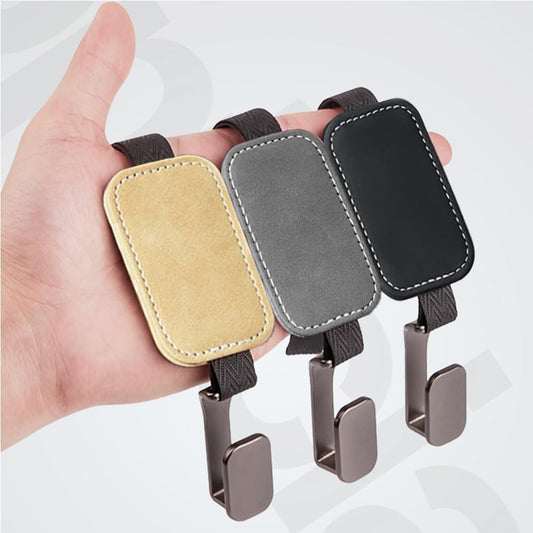 2Pcs Car Hook for Subaru BRZ WRX STi Impreza Legacy XV Forester Outback, Multifunctional Car Seat Back Hook Rear Metal Hook in Car Storage Hook Suede Interior Parts,Black