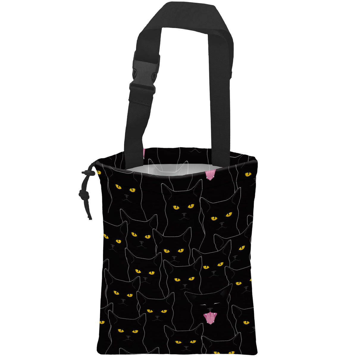 Car Trash Bag Cute Cat Car Garbage Bag Hanging Car Trash Can for Back Seat with Drawstring