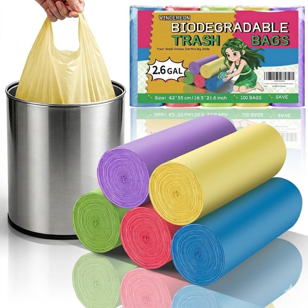 4 Gallon Small Bathroom Trash Bags Biodegradable With Handles