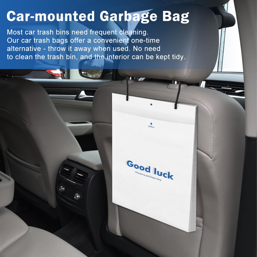 100 Count Disposable Car Trash Bags, Car Garbage Bags