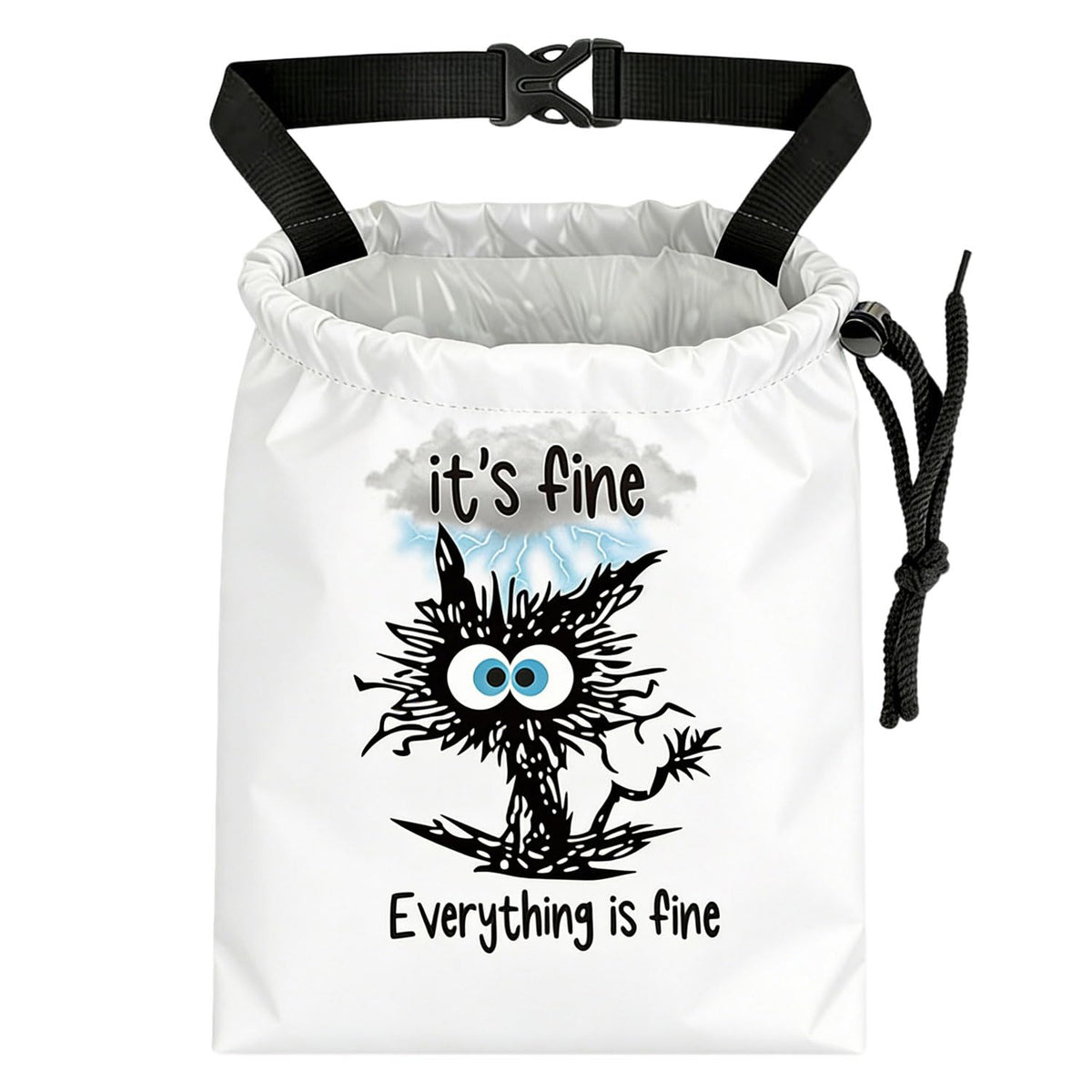 Three Black Cats Car Trash Bag - Waterproof Car Trash Bag Hanging Leakproof Car Garbage Bag - Washable Reusable Trash Bag For Car Interior Hanging Organizer Storage Vehicle Travelling Camping