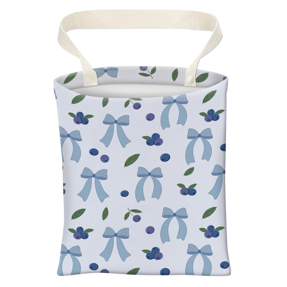 Car Trash Can, Cute Car Trash Bag, Hanging Car Organizer and Storage Bag, Trash Bin for Car Accessories, Vehicle, Travelling, Camping Blue Patchwork Flower
