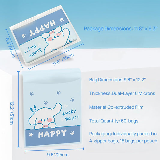 60Pcs Hanging Car Trash Bags Disposable Leakproof For Auto Home Travel