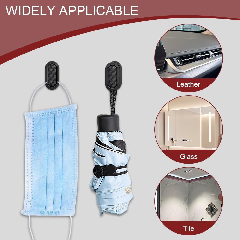 4PCS Car Mini Hooks, Black