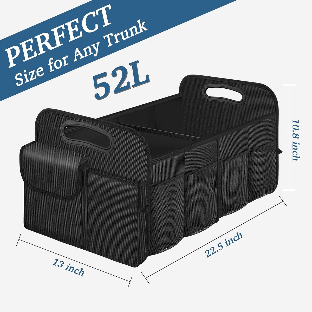 Trunk Organizer, Collapsible Waterproof car Trunk Organizer for SUV
