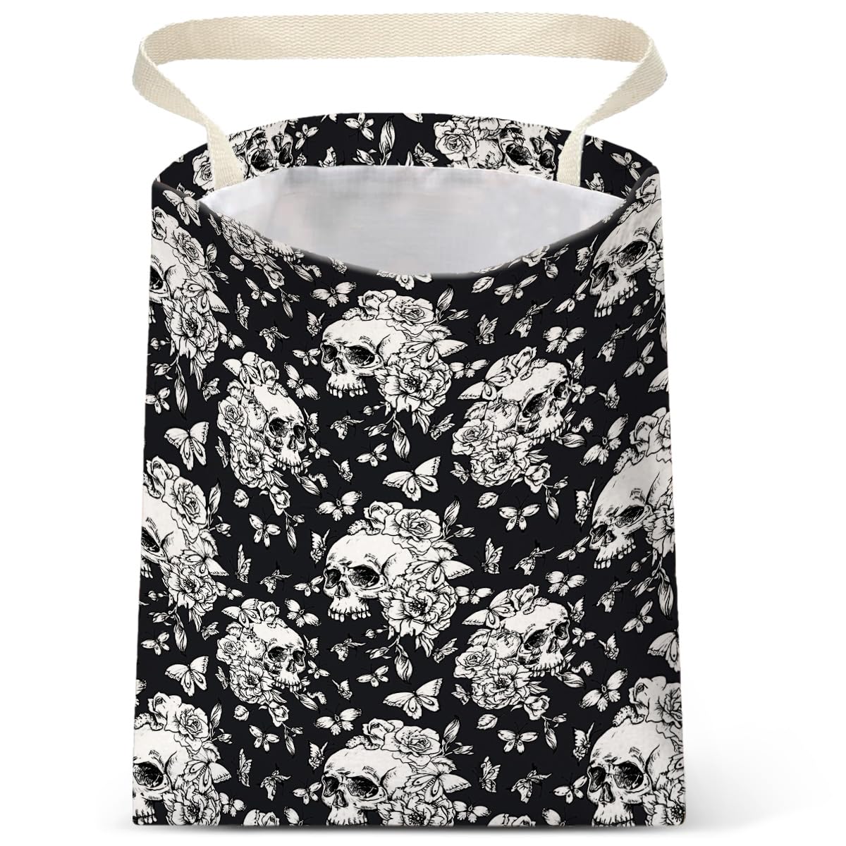 Car Trash Bag Hanging No Snap Small Garbage Bag for Car Back Seat Cute Printed One-handed Strap Trash Bags Car Accessories-Hippie Flower Car Trash Bags