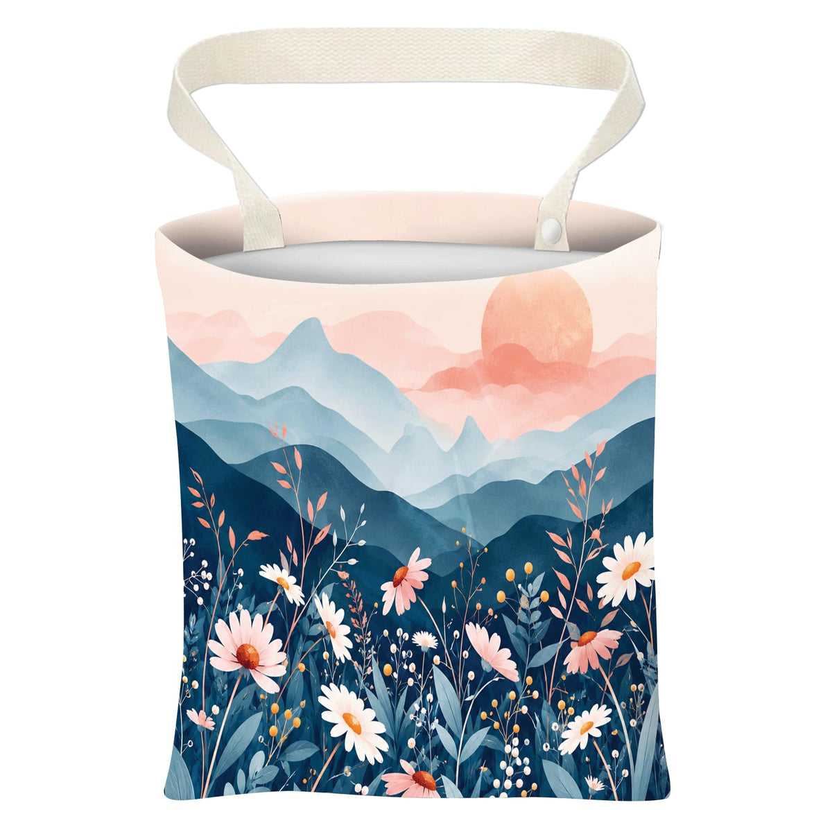 Car Trash Can, Cute Car Trash Bag, Hanging Car Organizer and Storage Bag, Trash Bin for Car Accessories, Vehicle, Travelling, Camping Pink Stripe Print