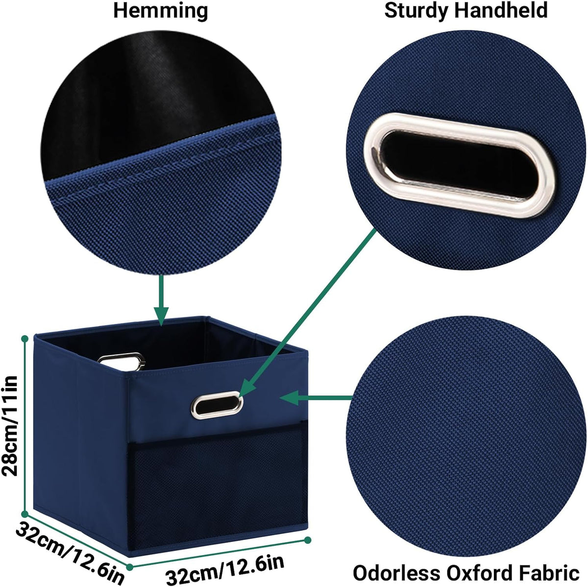 Foldable Car Trunk Organizers, Collapsible Trunk Organizer for SUV, Waterproof Multipurpose Storage Bins with Leakproof Liner, 2 Pack, Blue