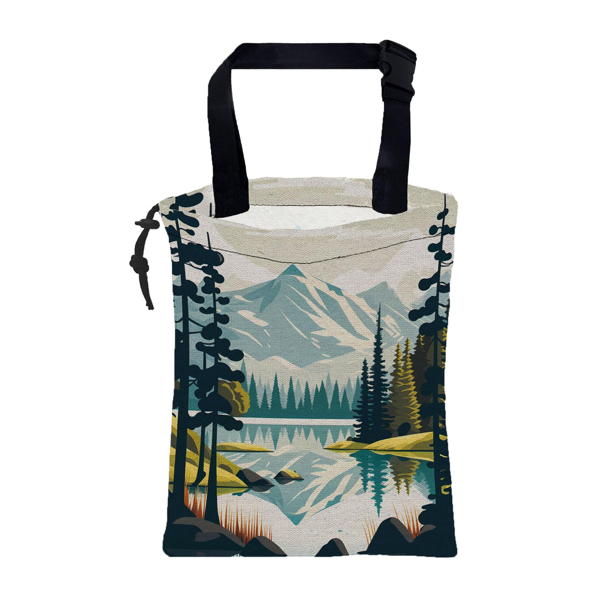 Car Garbage Bag Cute Grey Cats Drawstring Car Trash Bag Hanging for Back Seat with Adjustable Buckle Canvas Vehicle Trash Can Easy-to-Install