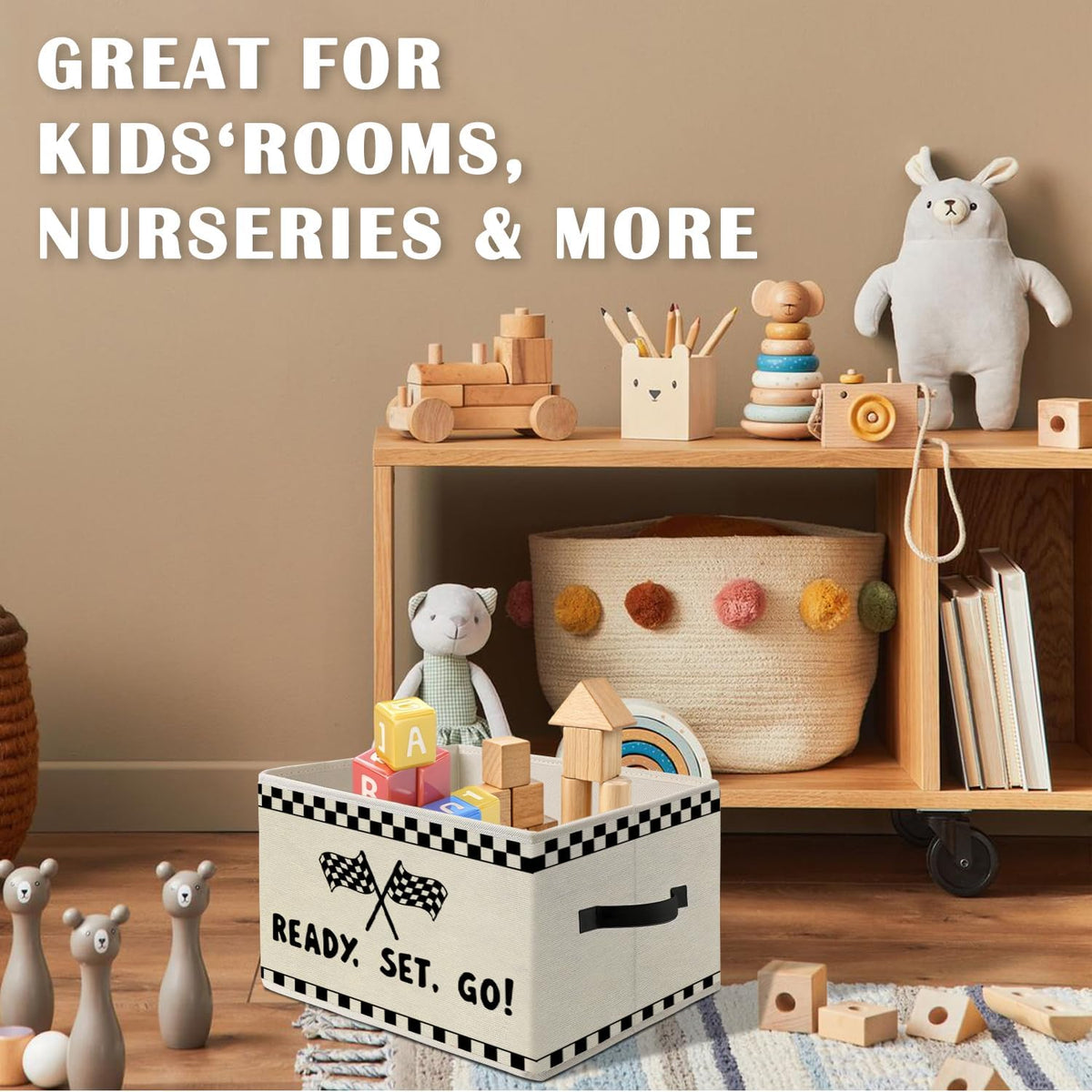Race Car Room Decor,Racing Storage Bins Box