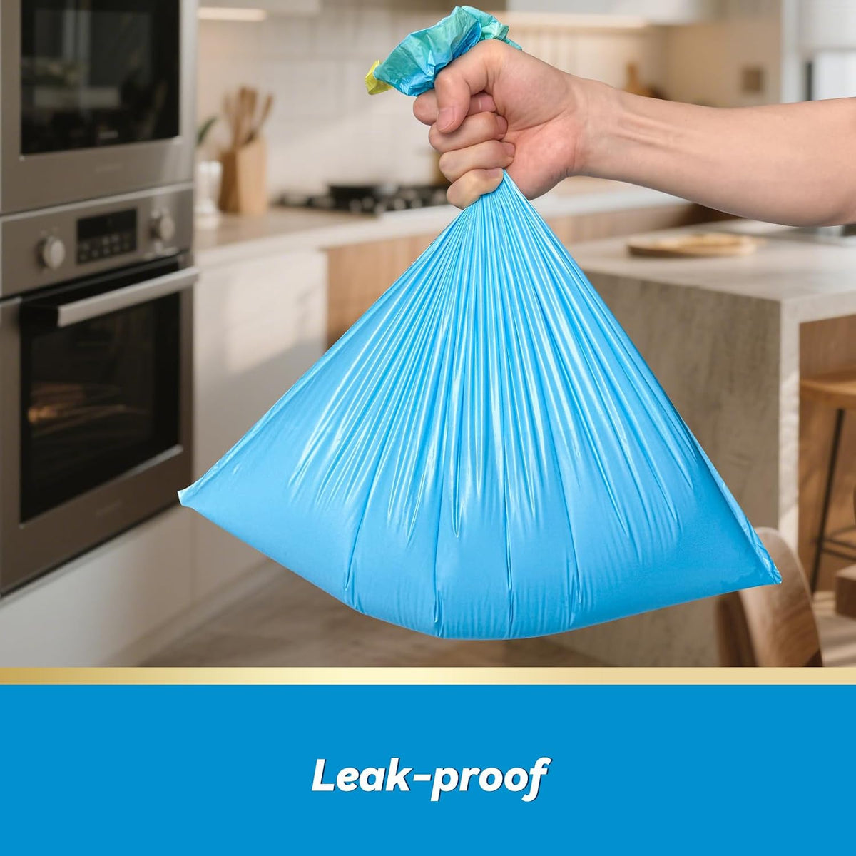 100 Count 15 Micron Extra Thick 4 Gallon Drawstring Small Trash Bags