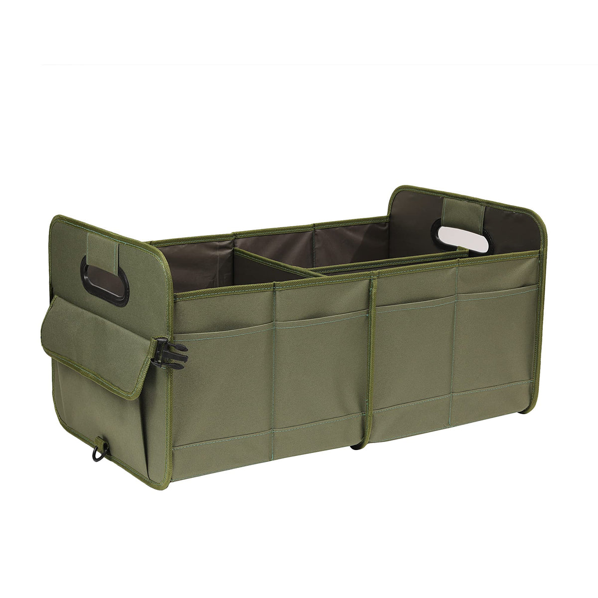AOKJOY Car Trunk Organizer Car Storage Organizer Collapsible Multi Compartment Car Organizer Adjustable Straps for SUV(Beige)