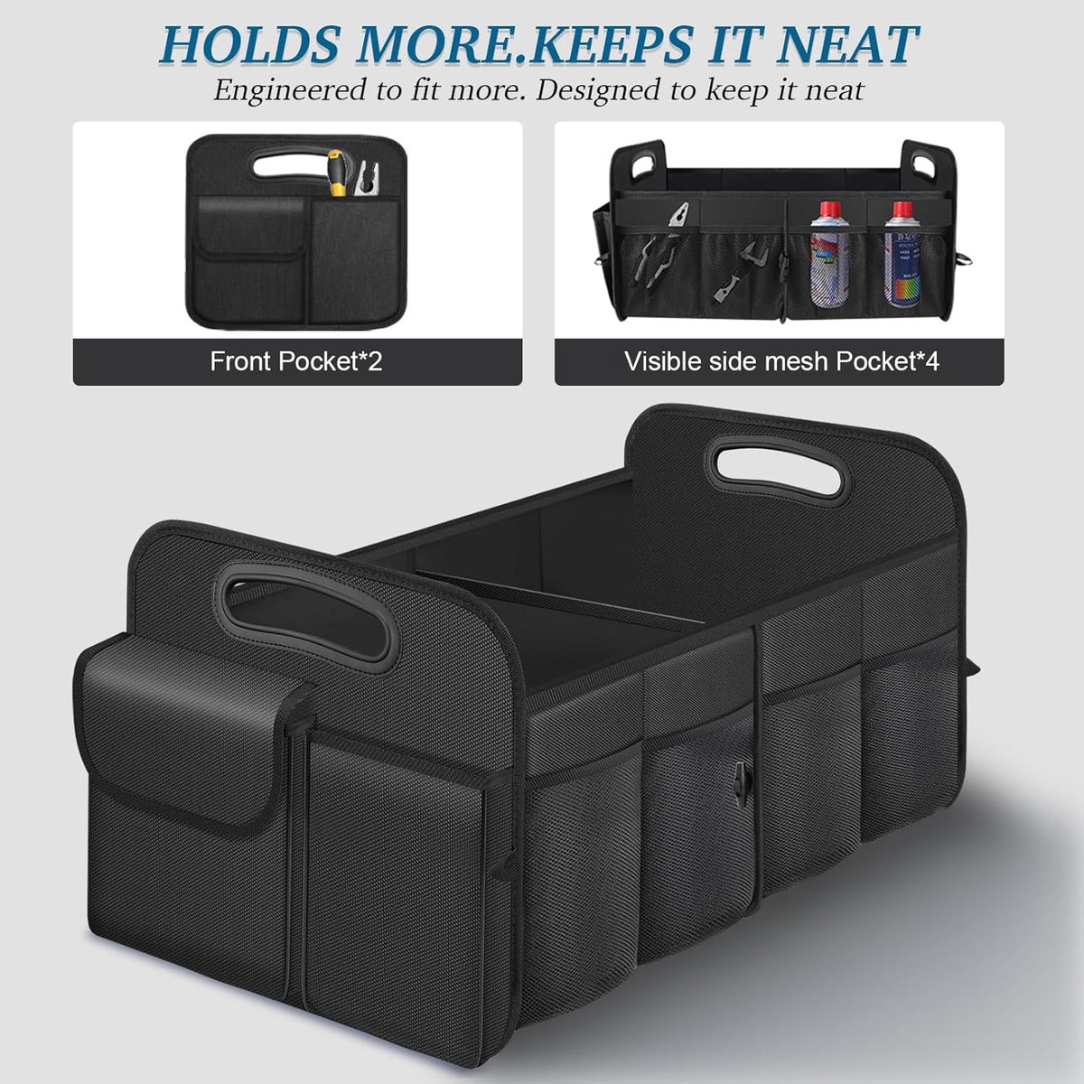 Trunk Organizer, Collapsible Waterproof car Trunk Organizer for SUV