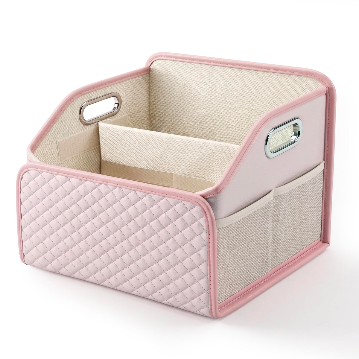 Car Storage Organizer Foldable PU Leather Front Seat Caddy