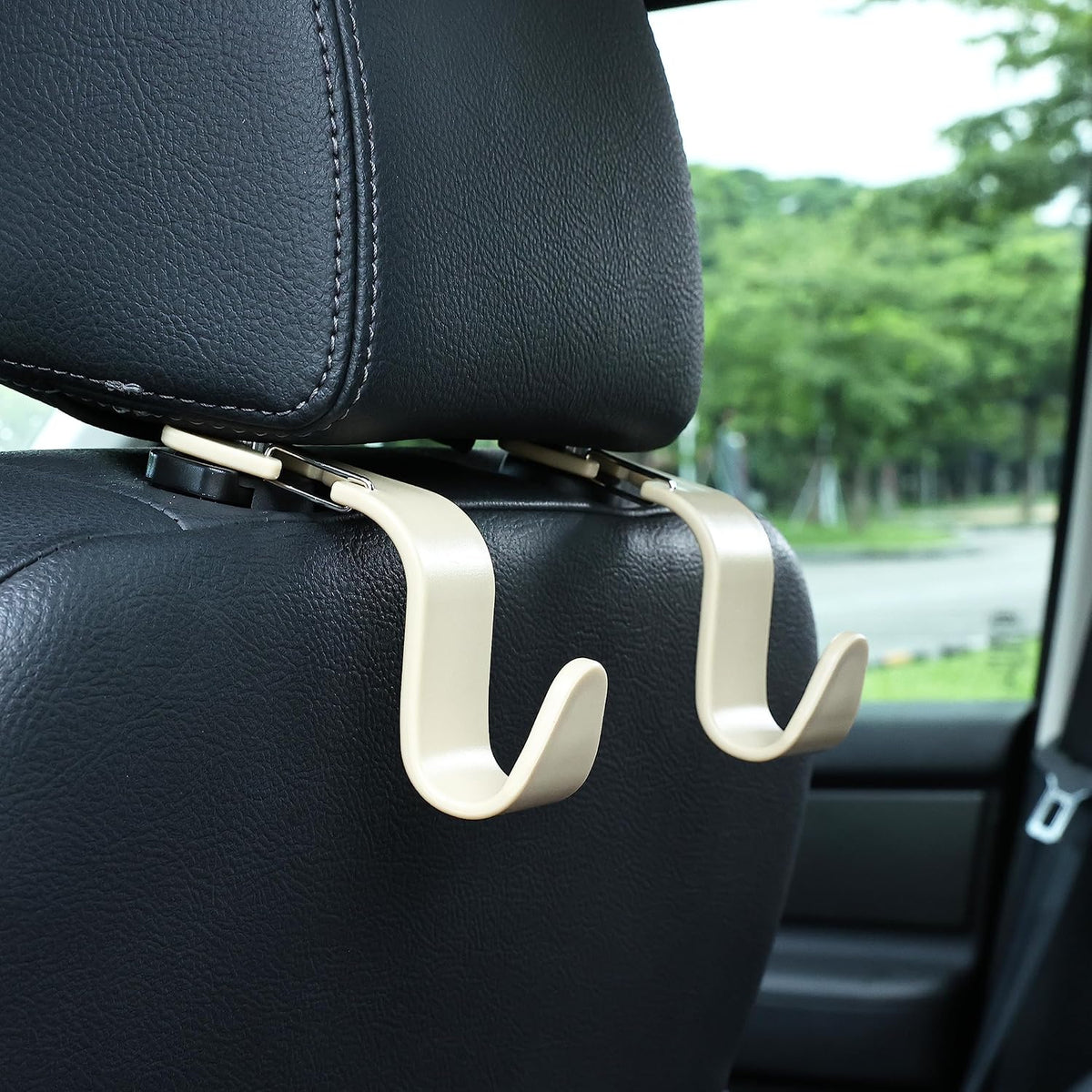 Car Headrest Hooks, 50lbs Load, Durable ABS, 4-Pack Car hooks