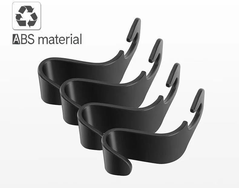 Car Seat Headrest Hook Universal Car Accessory Hook Storage Rack Fits Handbags, purse hook Umbrellas Compatible with Most Vehicle Models Black S-Shaped Design