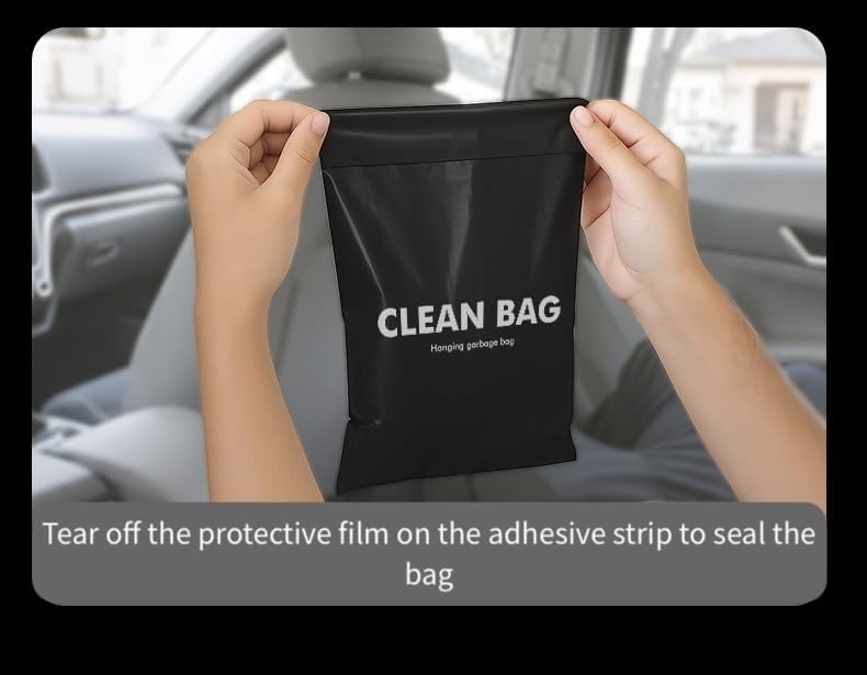 Disposable Car Trash Bags, Leakproof with Odor Seal, 50 Pack