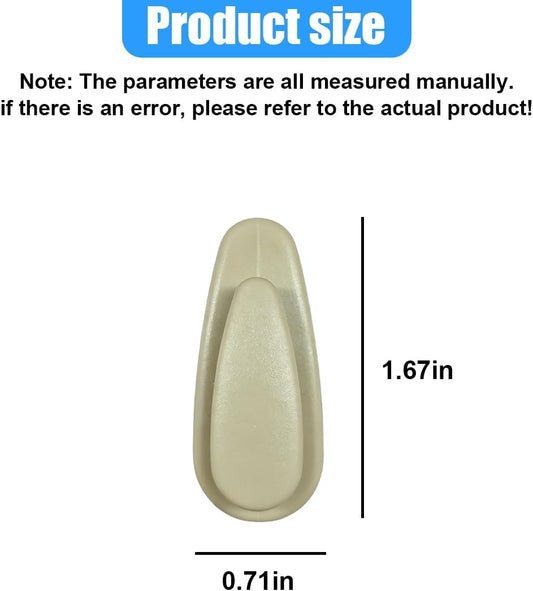 4PCS Car Mini Hooks, Self-Adhesive Auto Backseat Hangers, Beige
