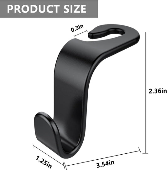 DTDNZKN 8-Pack Car Seat Back Storage Hook, Auto Seat Hook Hangers Storage Organizer Interior Accessories for Purse Coats Umbrellas Grocery Bags Handbag