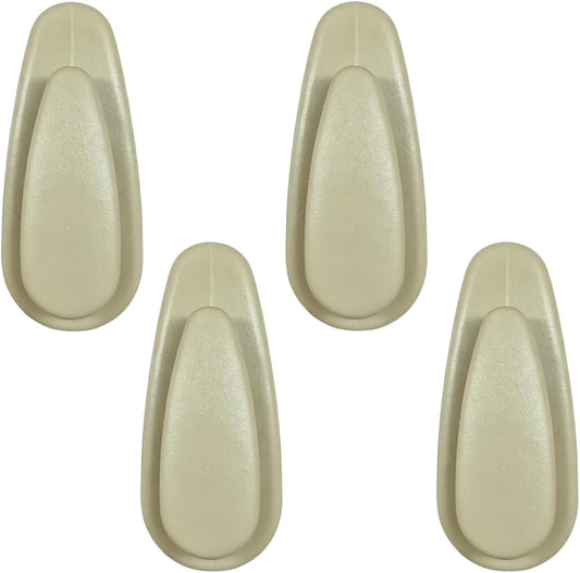 4PCS Car Mini Hooks, Self-Adhesive Auto Backseat Hangers, Beige