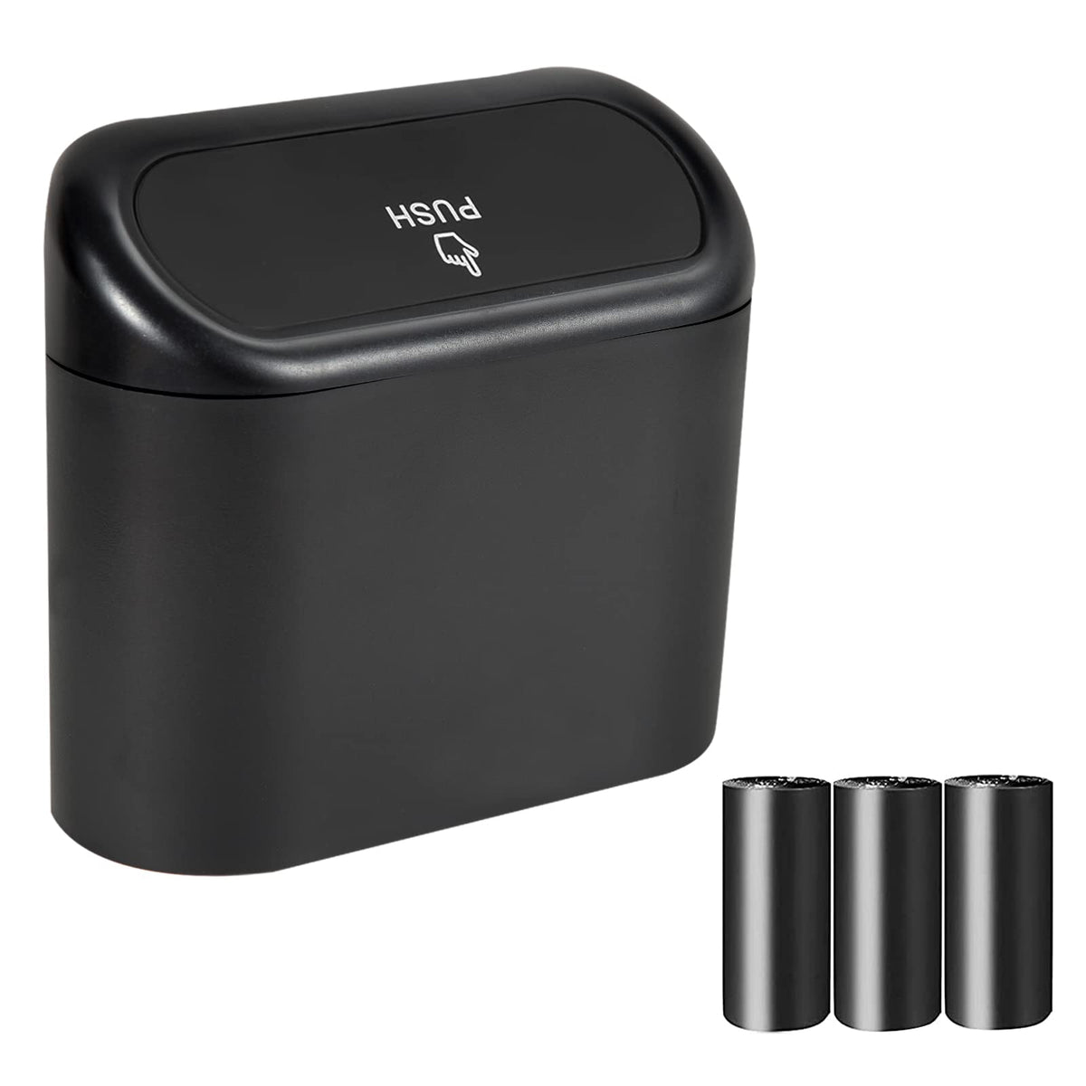 Mini Car Trash Can – Leakproof Vehicle Garbage Bin, 2-Pack with 150 Trash Bags, Portable Hanging Car Organizer for SUV & Sedan