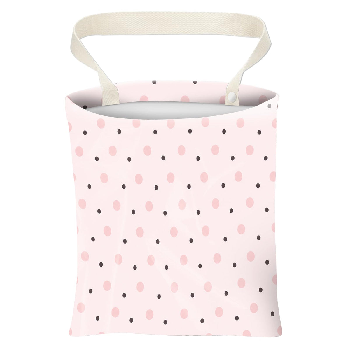 Car Trash Can, Cute Car Trash Bag, Hanging Car Organizer and Storage Bag, Trash Bin for Car Accessories, Vehicle, Travelling, Camping Pink Stripe Print