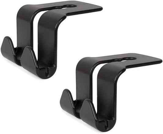 2 Pcs Heavy Duty Seat Back Hook Organizer, Multi-Purpose Car Hanger for Purses, Snacks & Umbrellas, Universal Fit