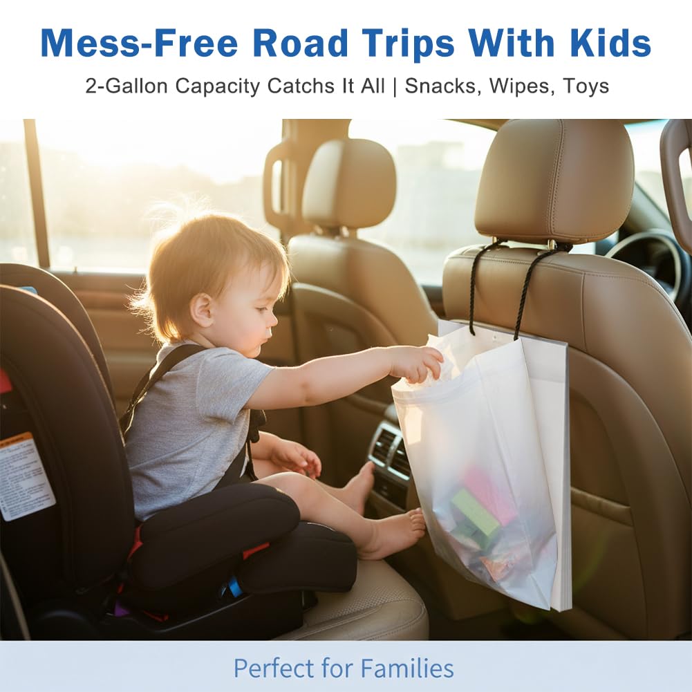 100 Count Disposable Car Trash Bags, Car Garbage Bags