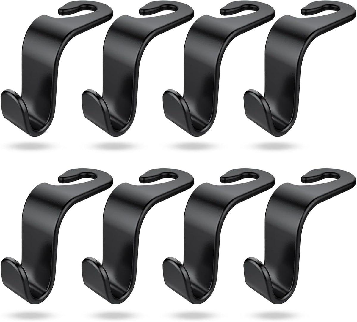 DTDNZKN 8-Pack Car Seat Back Storage Hook, Auto Seat Hook Hangers Storage Organizer Interior Accessories for Purse Coats Umbrellas Grocery Bags Handbag