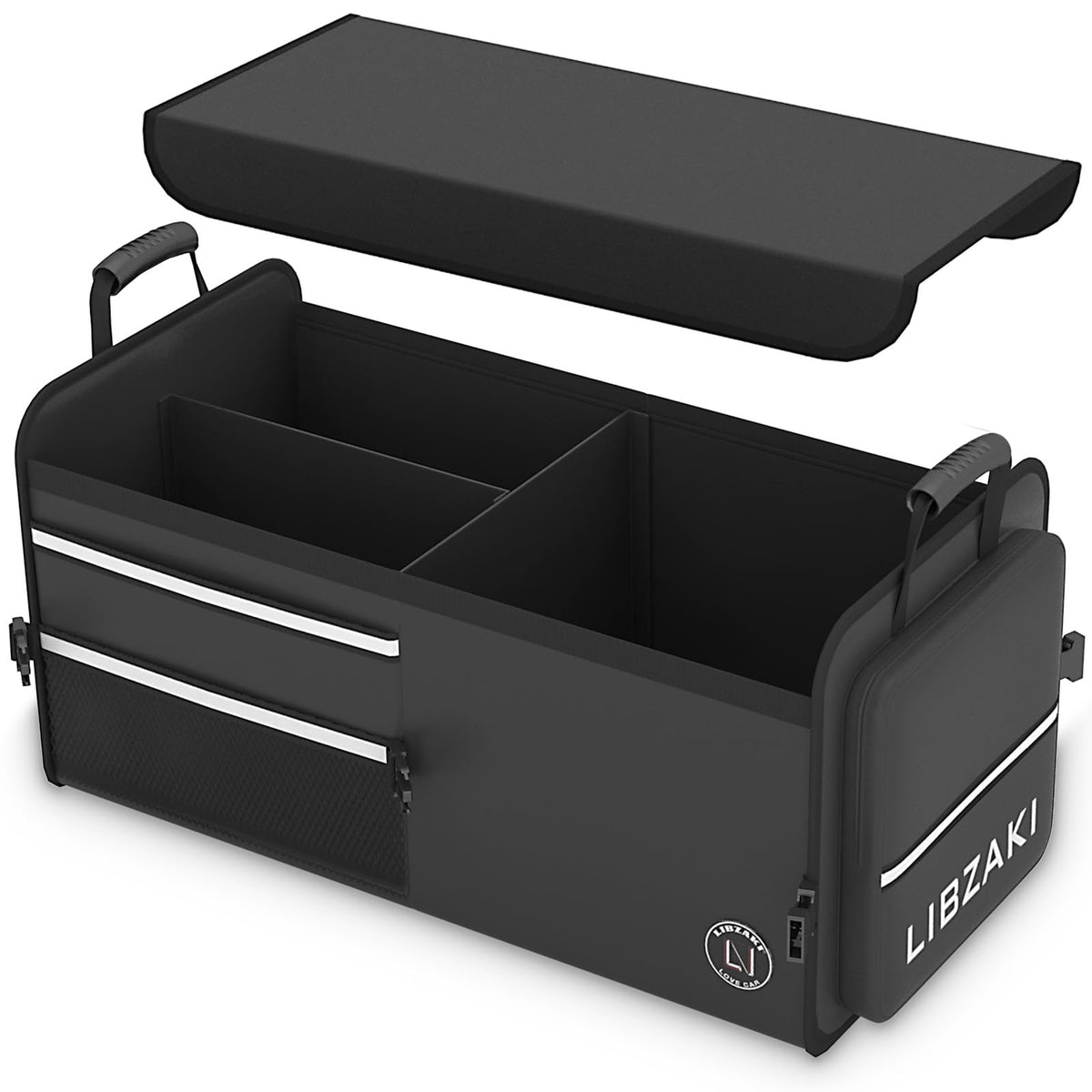LIBZAKI Car Trunk Storage Organizer, Collapsible Trunk Storage Box for Car Truck SUV-Pink