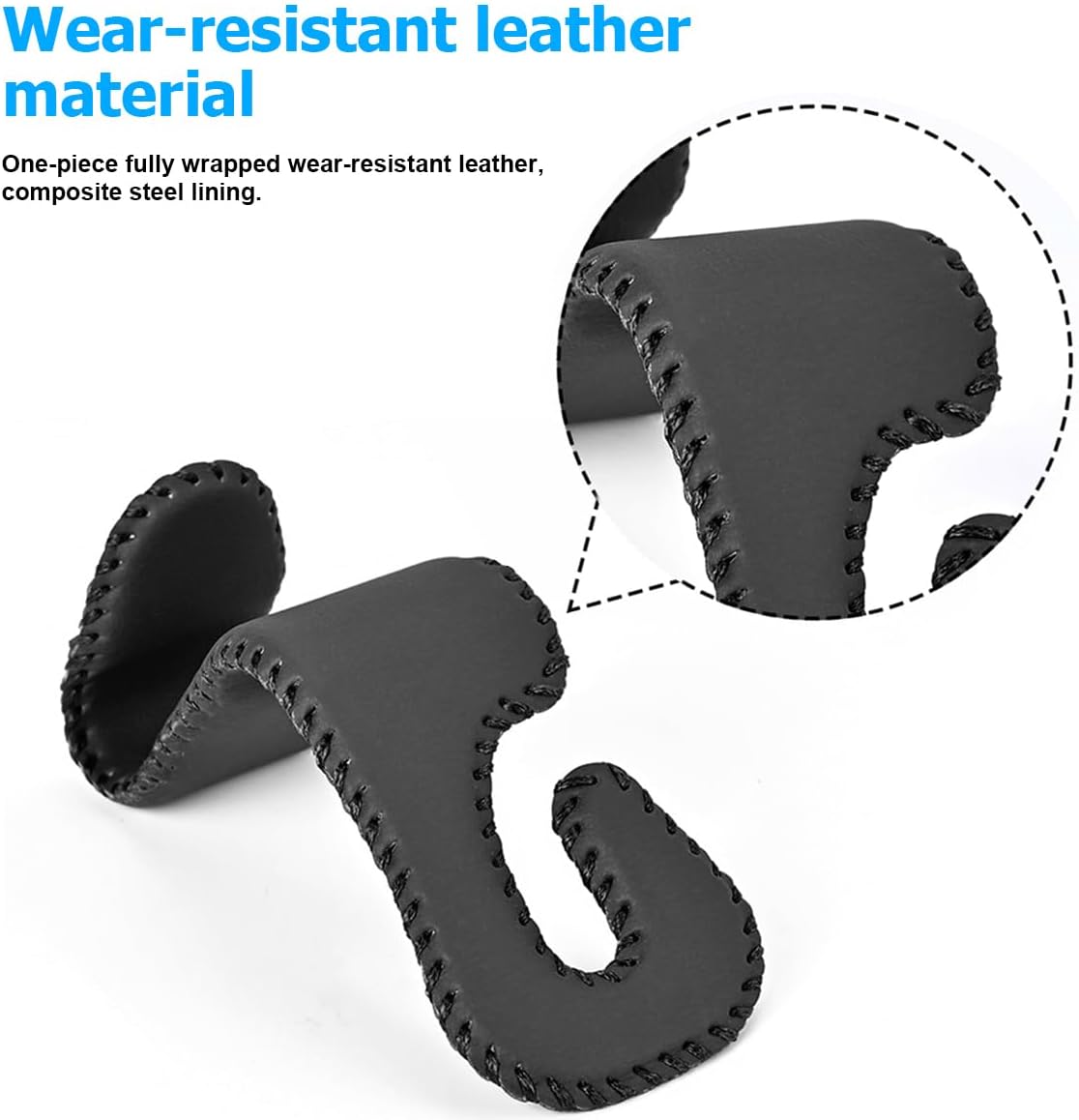 Zpana 2PCS Car Headrest Hooks Genuine U-Shaped Hanging Holder Black