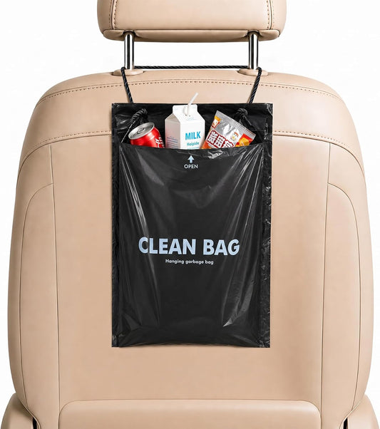 50 PCS Disposable Hanging Car Trash Bags, 2 Gallon Garbage Bags(13.4"x7.8")