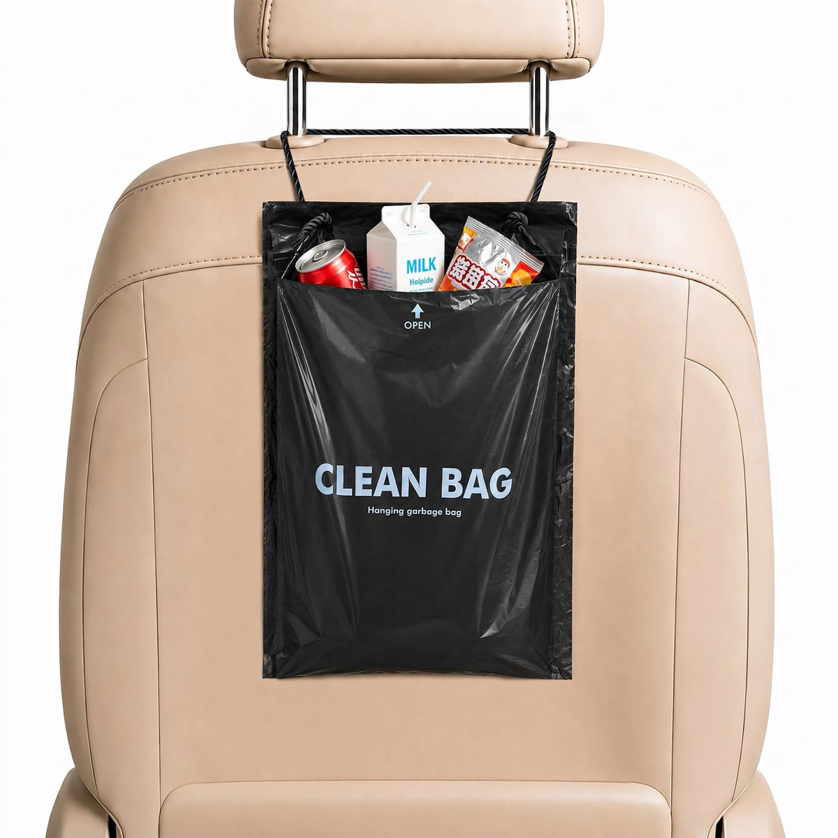 50 PCS Disposable Hanging Car Trash Bags, 2 Gallon Garbage Bags(13.4"x7.8")