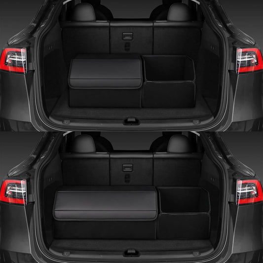 car organizers and storage for SUV,trunk organizer for sedan, leather foldable sleek box with lid,collapsible cargo bins, tool accessories containers,Collapsible Suede velvet (22 inch Covered)