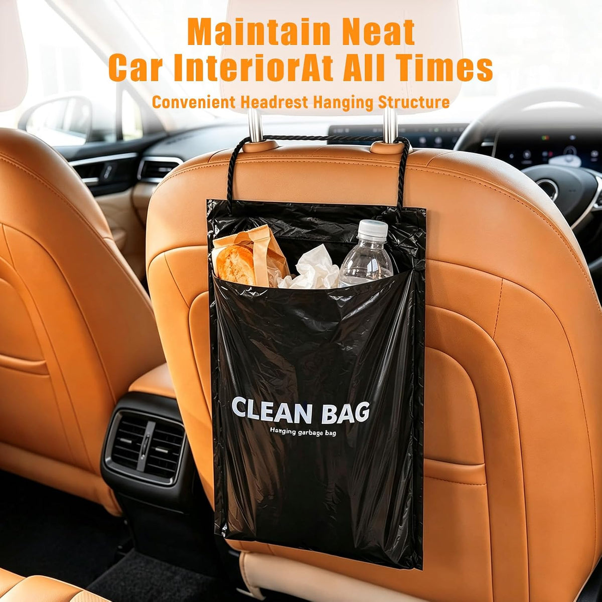 50 PCS Car Trash Bag, Hanging Disposable Car Trash Bags