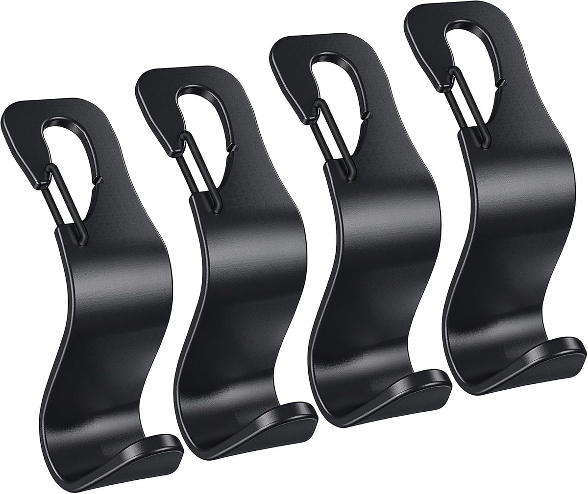 Car Seat Headrest Hooks 4 Pack, Purse Hook for Cars with Non-Slip Lock