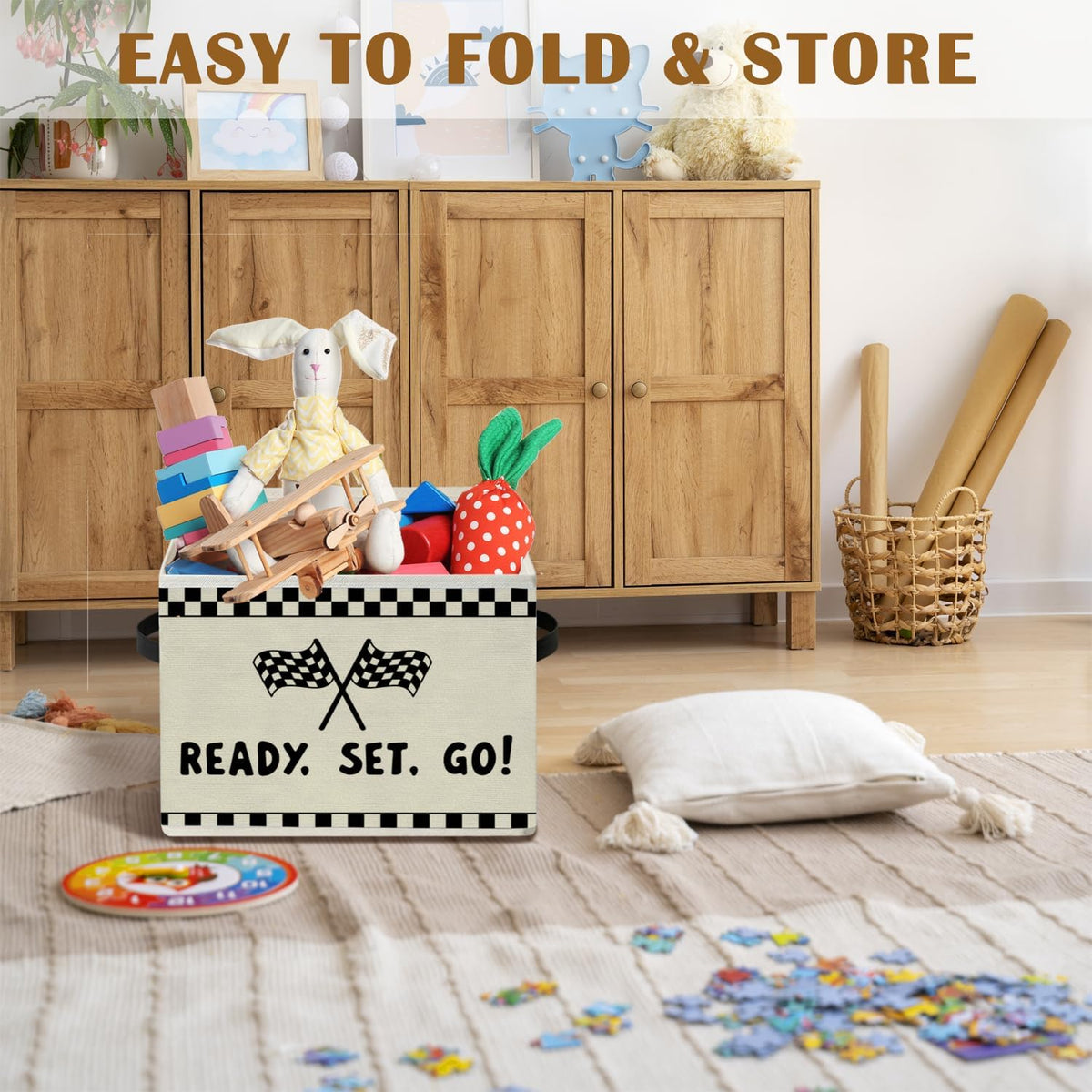 Race Car Room Decor,Racing Storage Bins Box