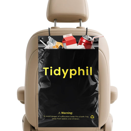 50 PCS Disposable Hanging Car Garbage Bags, Car Trash Can Substitute. Black