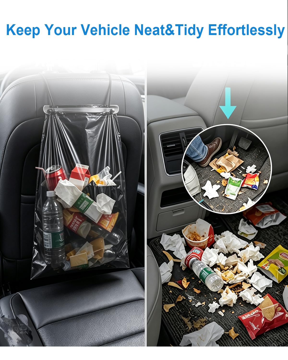 Car Trash Bag Hanging, Trash Bag for Car Disposable,