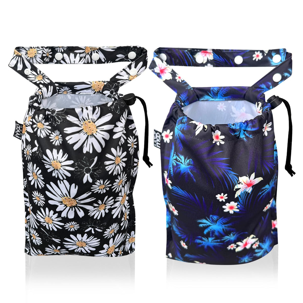 2 Pack Leakproof Car Trash Bags Detachable Waterproof Garbage Bags with Drawstring Hanging Organizer for Back Seat & Travel Cute Cats Design