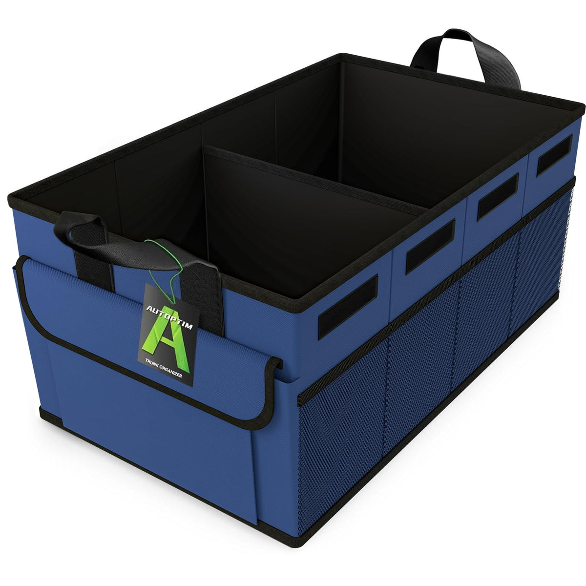 AUTOPTIM Car Trunk Organizer - Collapsible Car Organizer, Black, Medium