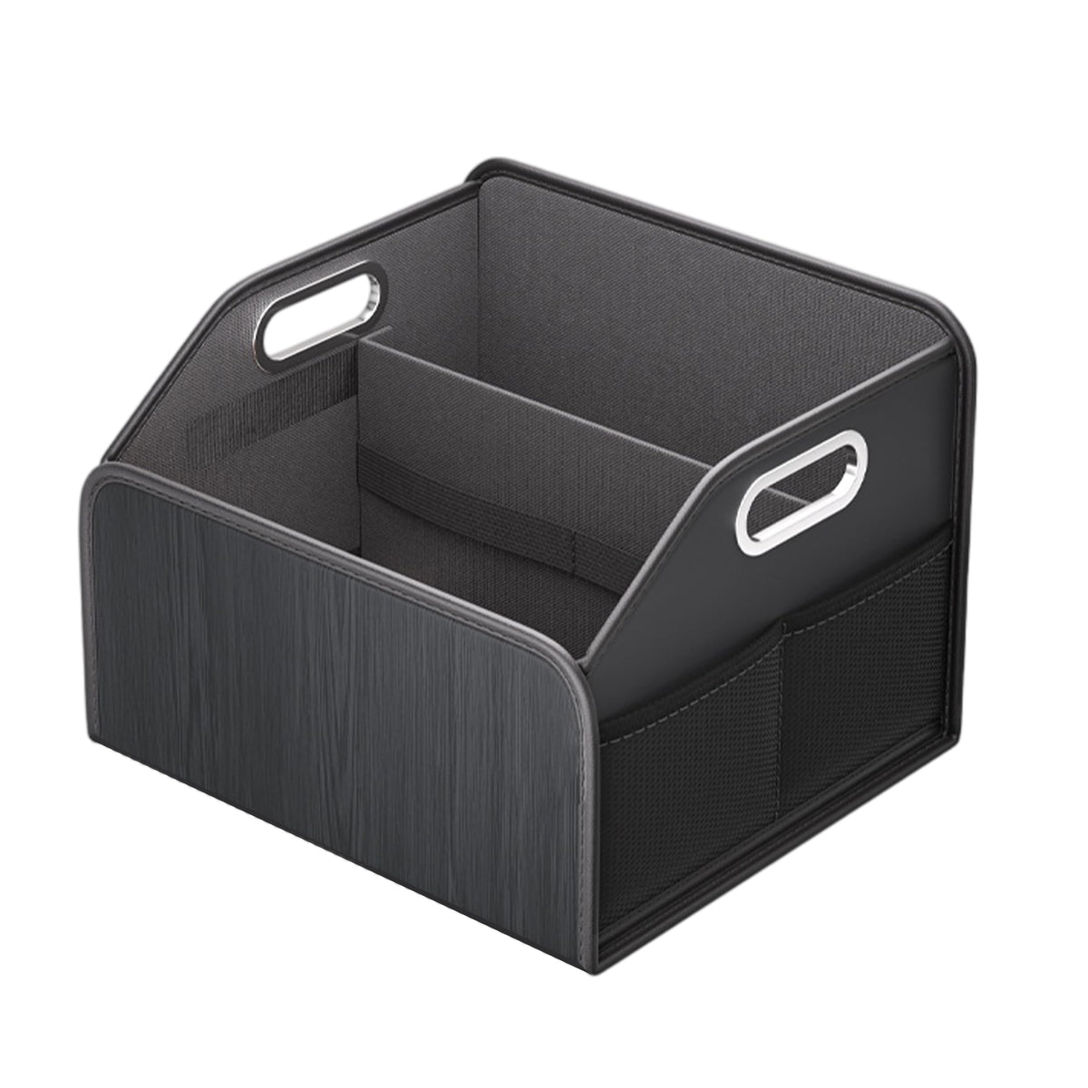 Car Storage Organizer Foldable PU Leather Front Seat Caddy