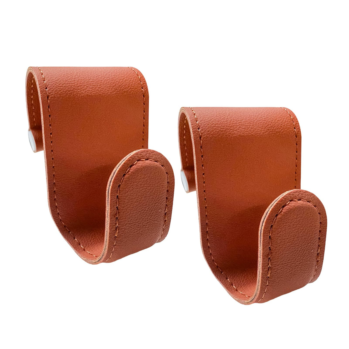 2 PCS Co-Pilot Glovebox Hooks, Anti-Scratch Microfiber Leather Vehicle Glove Box Hanging Hooks, Universal Auto Glovebox Storage Hangers for Handbags Purses Umbrellas (Orange)