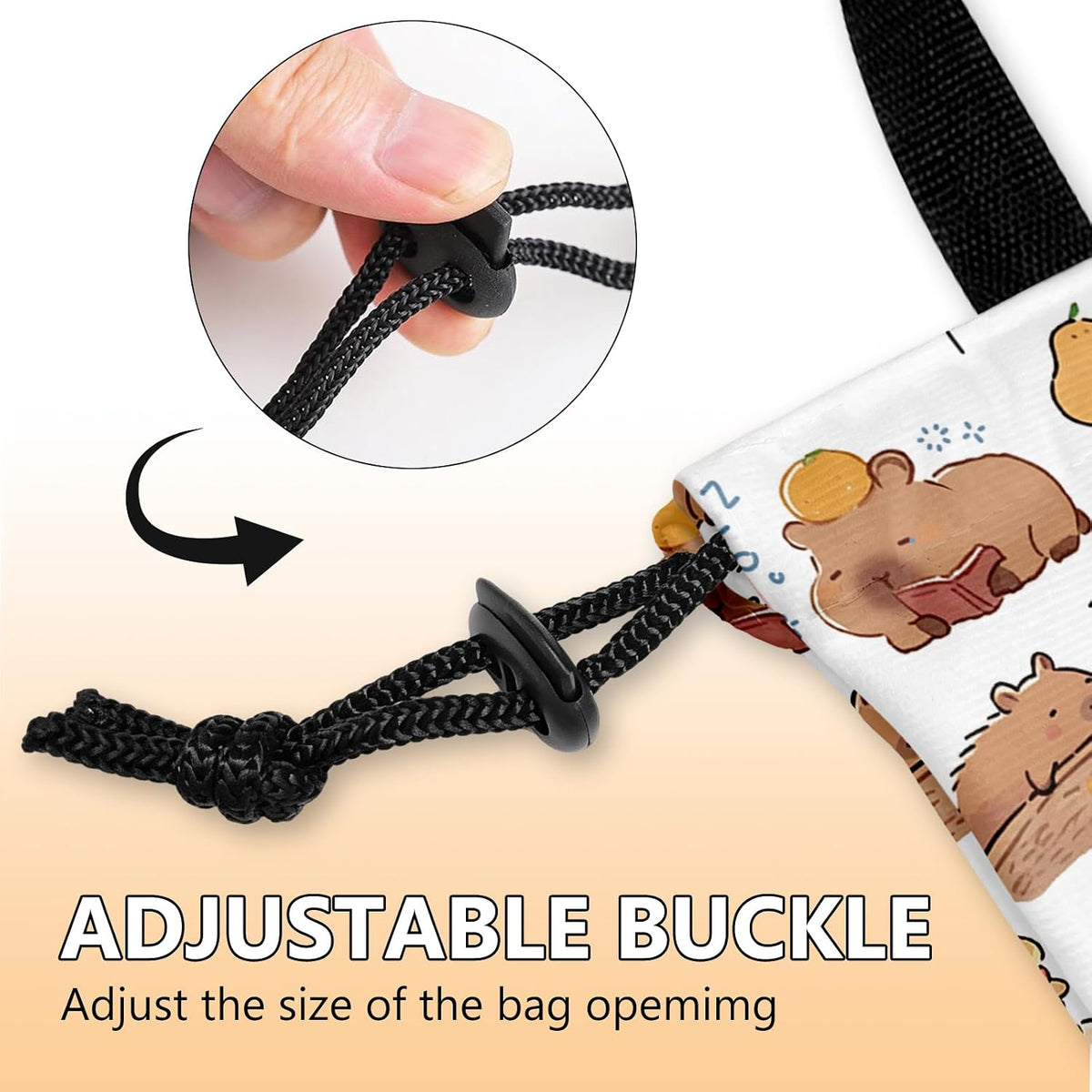Car Trash Can, Cute Capybara Car Trash Bin, Gift for Capybara Lover, Hanging Back of Seat with Adjustable Snap Buckle Garbage Bag for Car