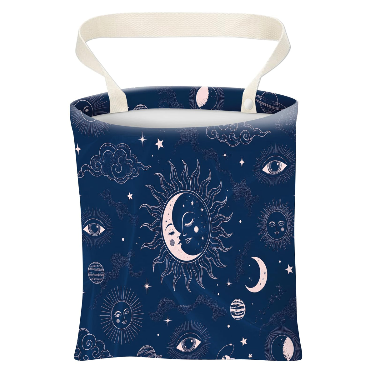 Car Trash Can, Cute Car Trash Bag, Hanging Car Organizer and Storage Bag, Trash Bin for Car Accessories, Vehicle, Travelling, Camping Pink Stripe Print