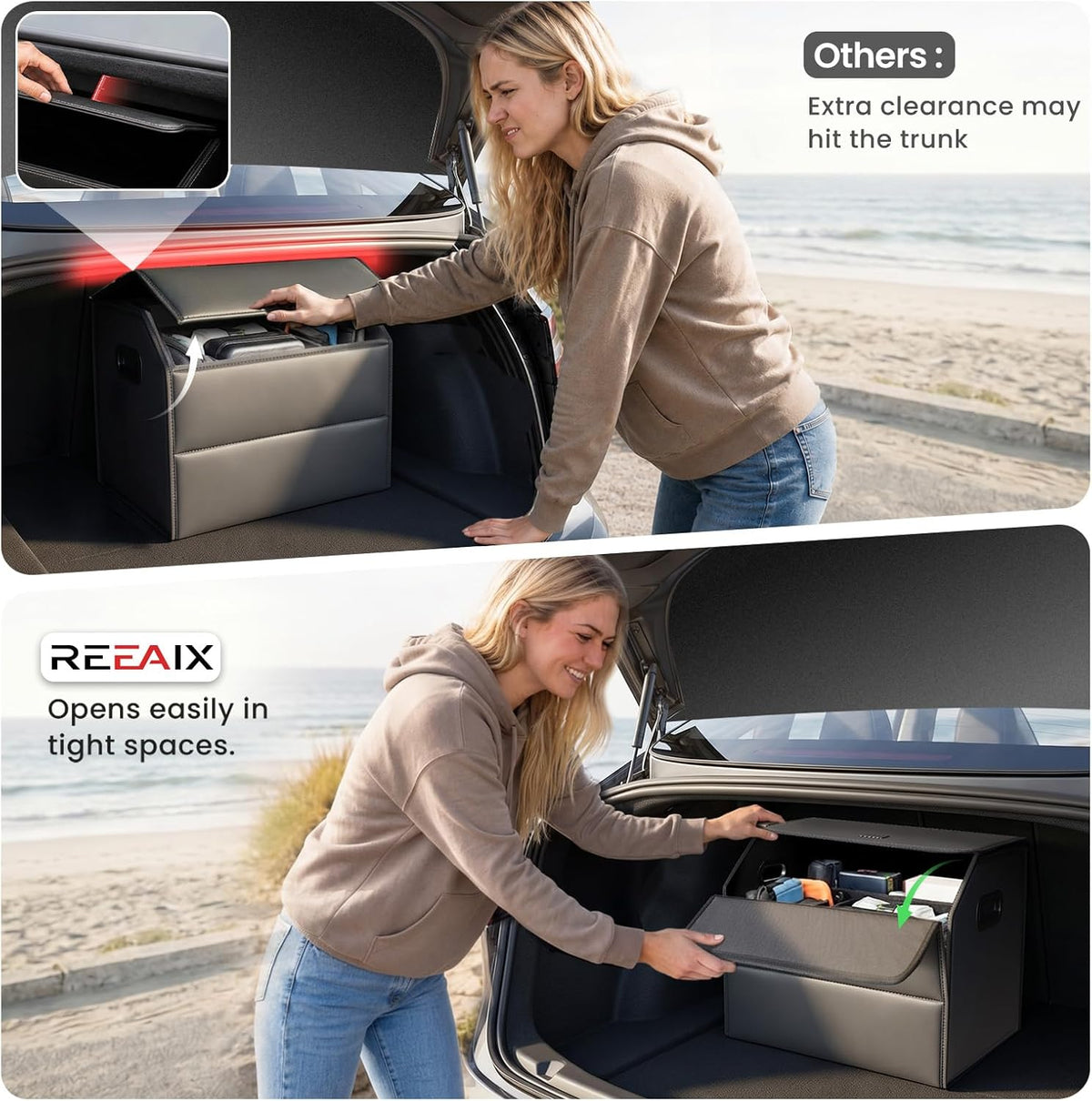 Foldable Car Trunk Organizer for Tesla 3/Y/S/X, SUVs, Sedans & Cars