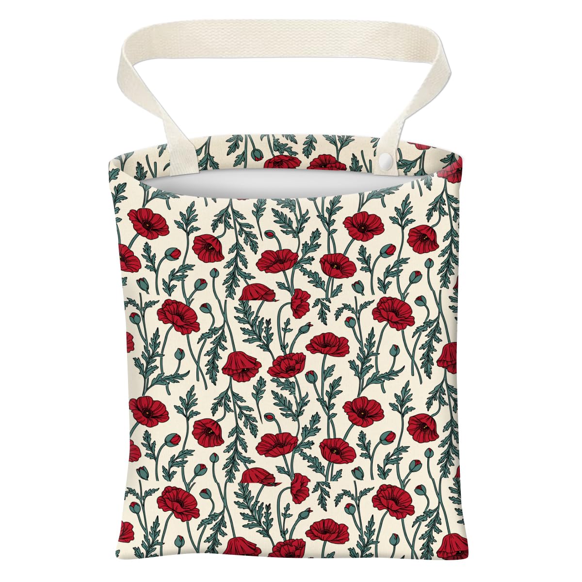 Car Trash Can, Cute Car Trash Bag, Hanging Car Organizer and Storage Bag, Trash Bin for Car Accessories, Vehicle, Travelling, Camping Blue Patchwork Flower