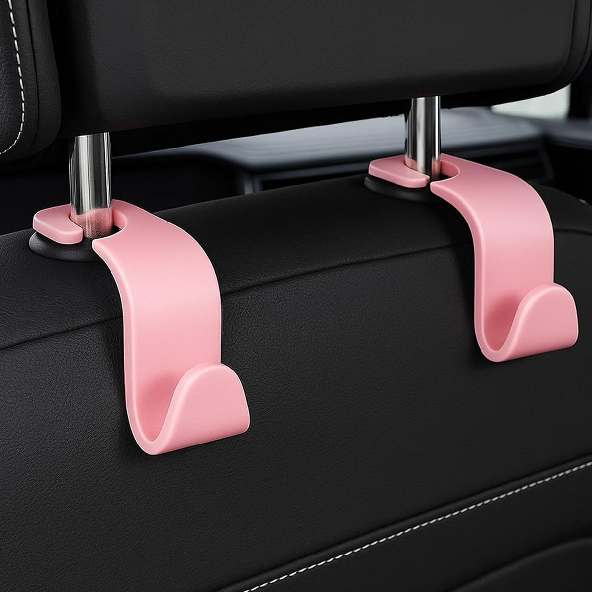 5 Pcs Hooks for Car Seat Headrest Hook, Car Back Seat Headrest Hooks Storage for Automotive Vehicle Cars Accessories Purses Grocery Bags Handbag Coat Umbrella Hanger Holder Organizer
